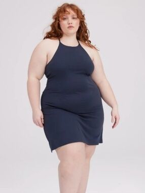 GIRLFRIEND COLLECTIVE Naomi Workout Dress in Midnight Blue